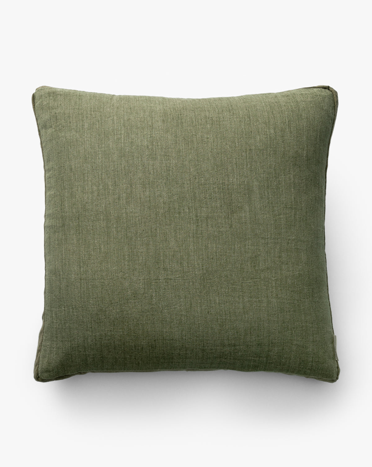 The Norton Pillow Cover is a square, olive green decorative pillow cover made from soft fabric, displayed against a plain white background by McGee & Co.