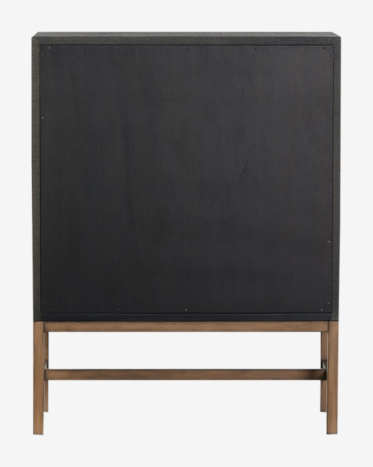 The Osborne Cabinet features a dark, flat back panel and a brown solid mahogany frame, displayed from the rear against a plain white background by McGee & Co.