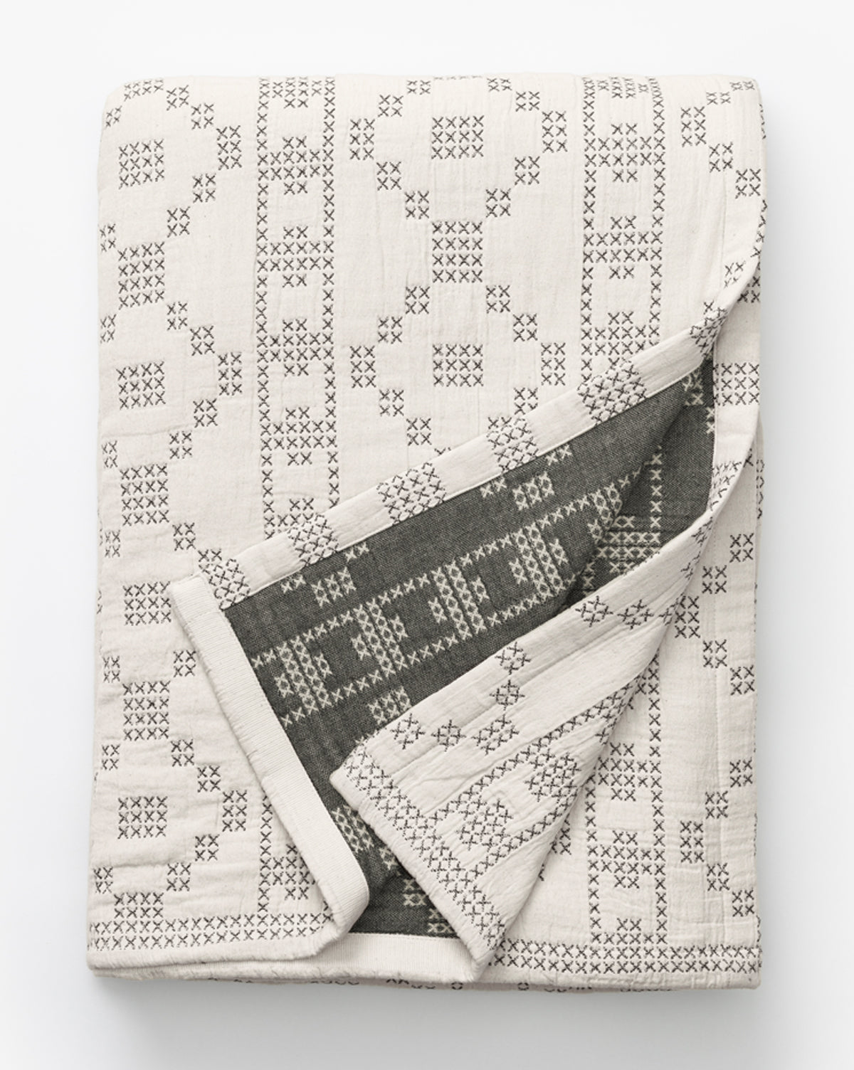 McGee to & Co. jacquard woven lightweight coverlet.