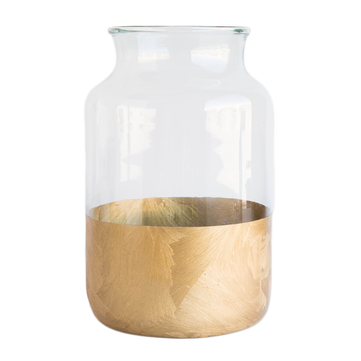 Recycled Glass Vase in Gold