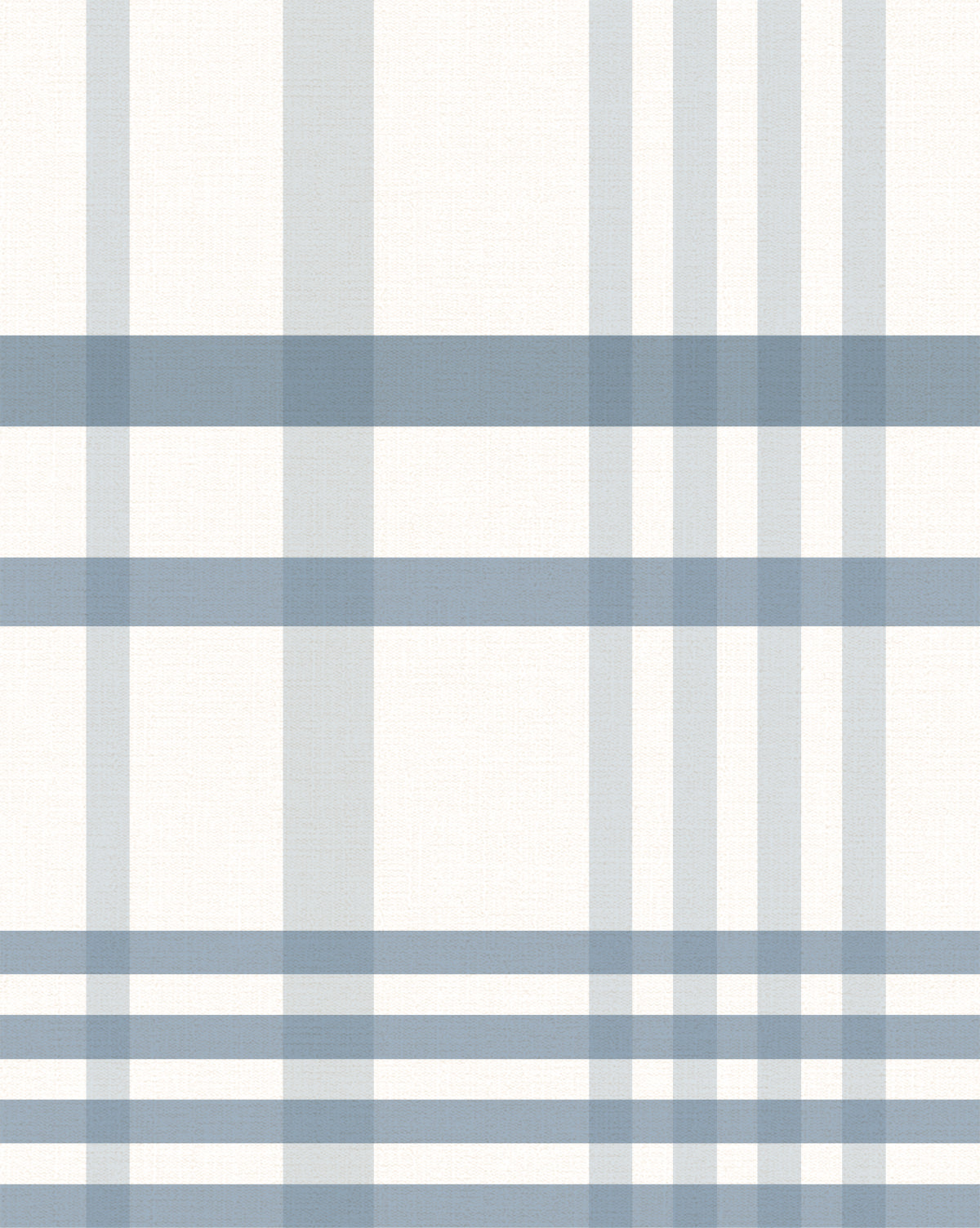 Plaid style wallpaper in classic blue and soft gray tones from McGee & Co.