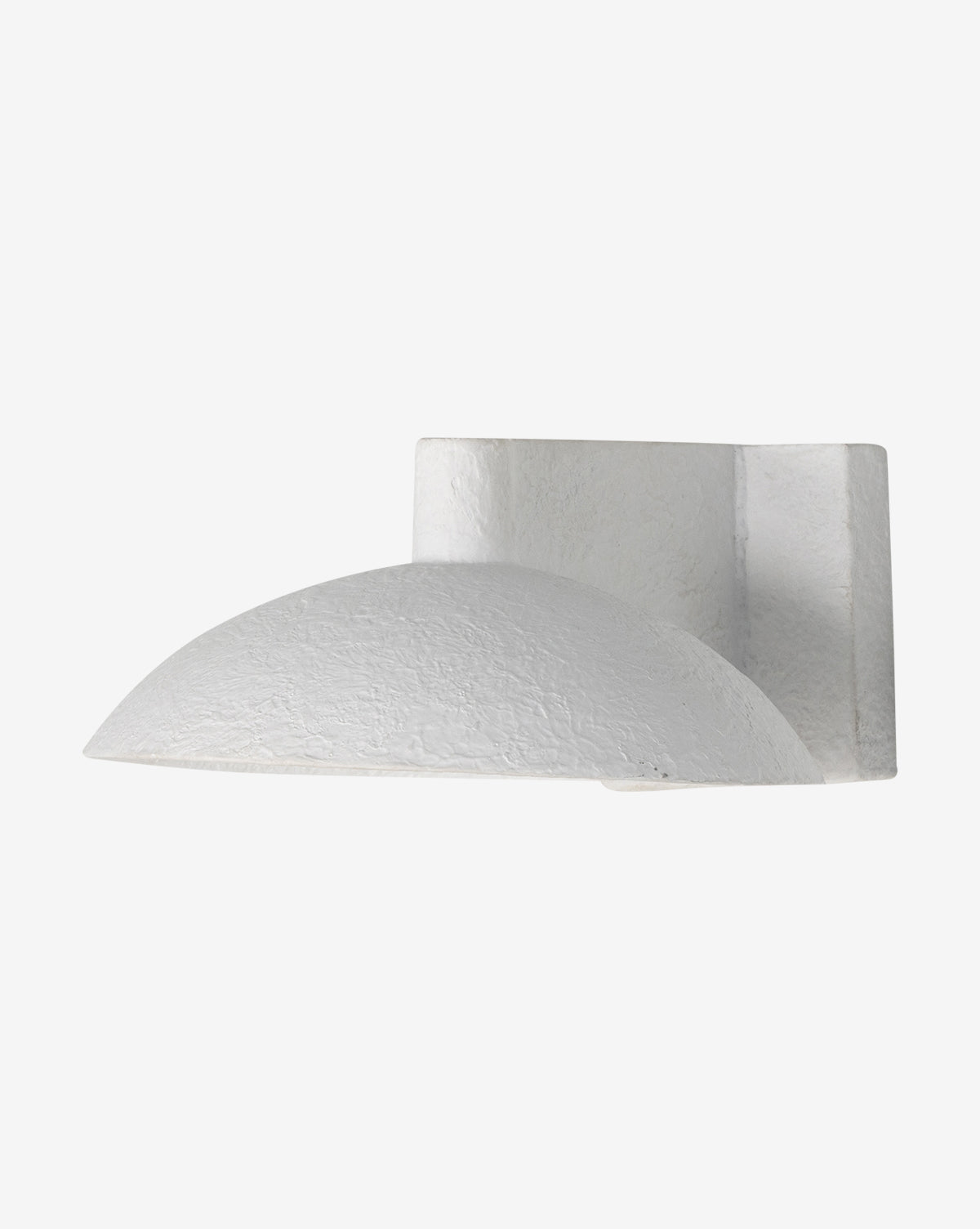 The Santorini Sconce by Four Hands is a modern wall light with a white, dome-shaped, textured design on a rectangular backplate, displayed against a plain white background by McGee & Co.