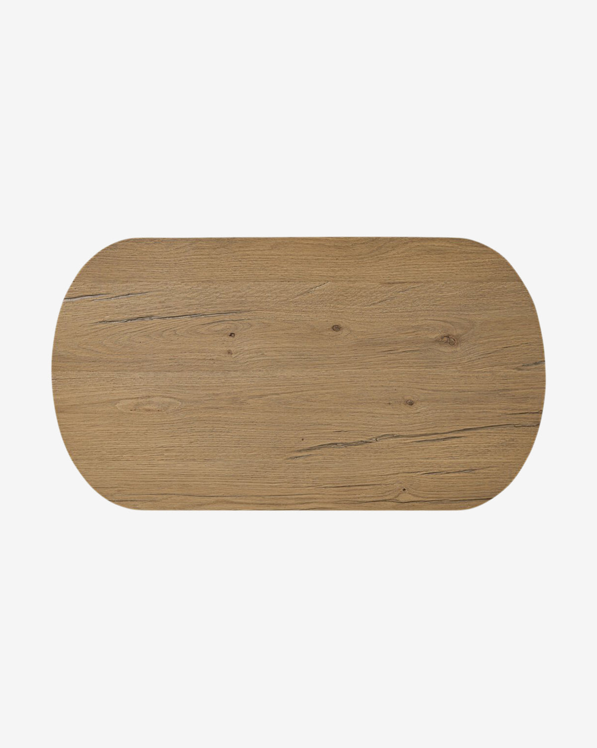 A natural acacia wood tabletop with rounded edges, displayed from above on a white background—ideal for bedroom styling or matching with the Steffon Nightstand, by McGee & Co.