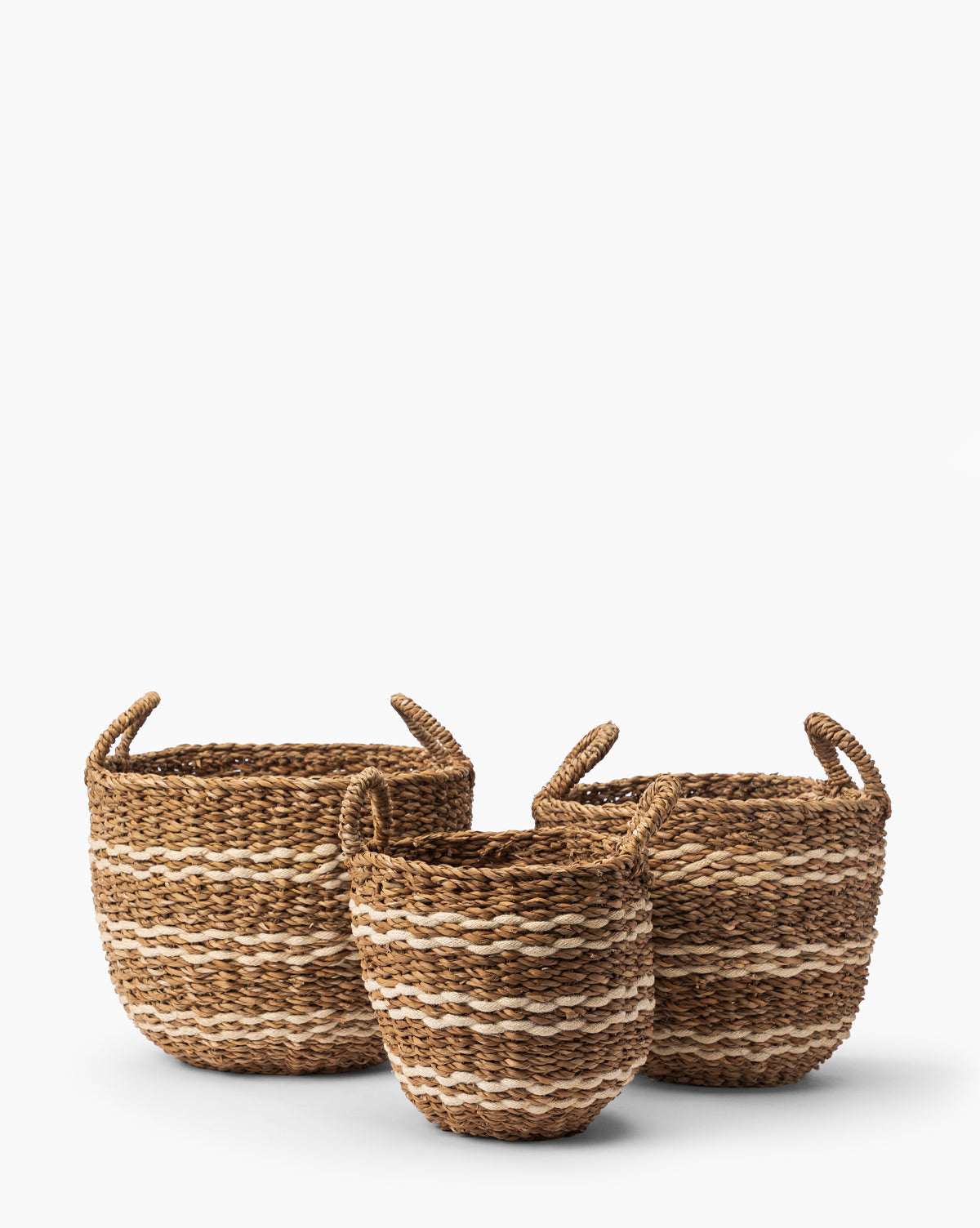 Striped Seagrass Basket