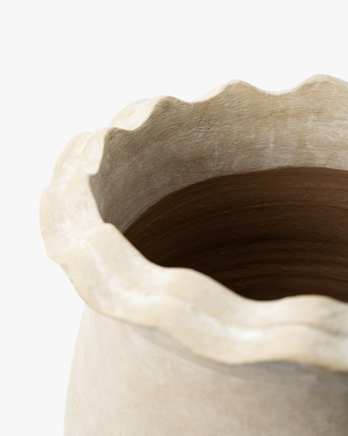 The image highlights its uneven edge, reflecting natural terracotta clay artistry, by McGee & Co.