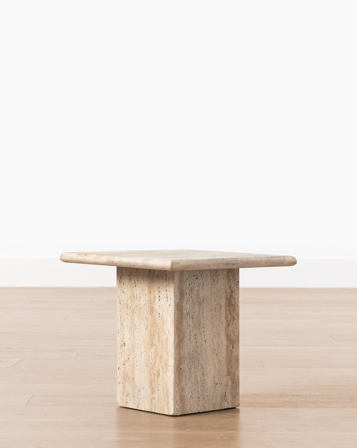Travertine Side Table