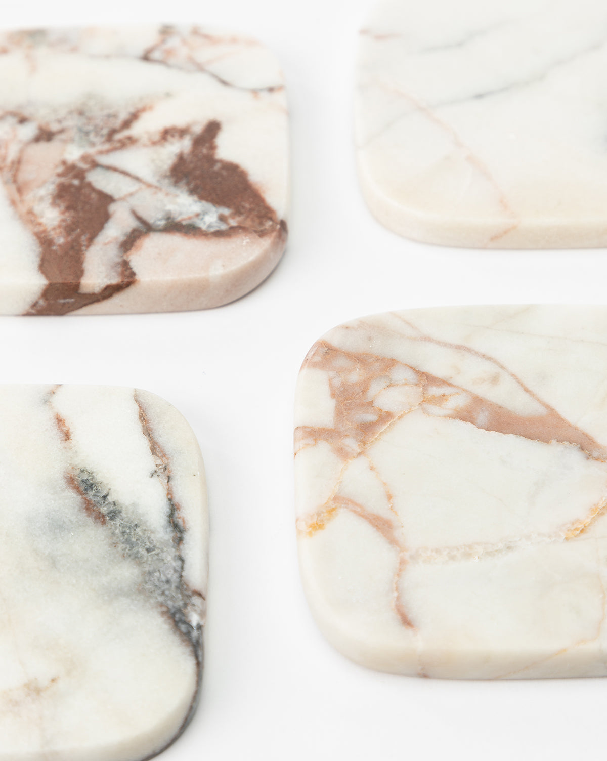 Verona Matte Marble Coasters (Set of 4)