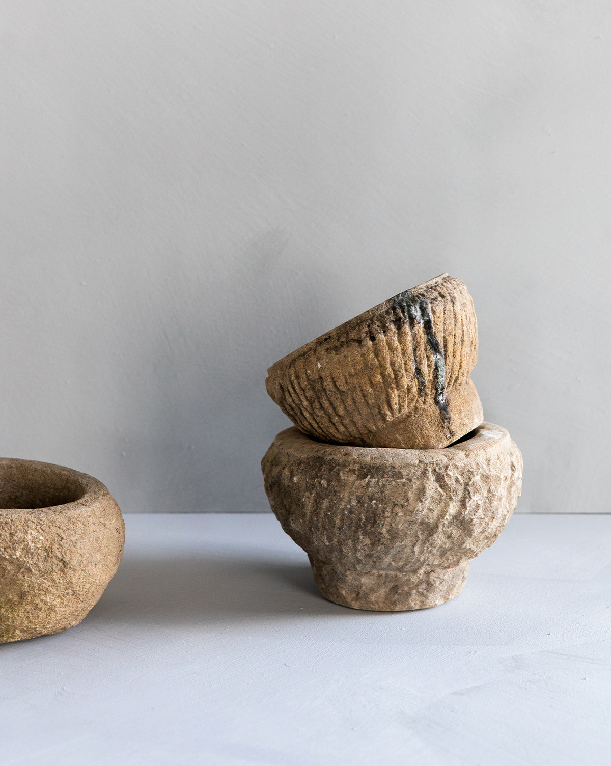 Vintage Carved Stone Bowls