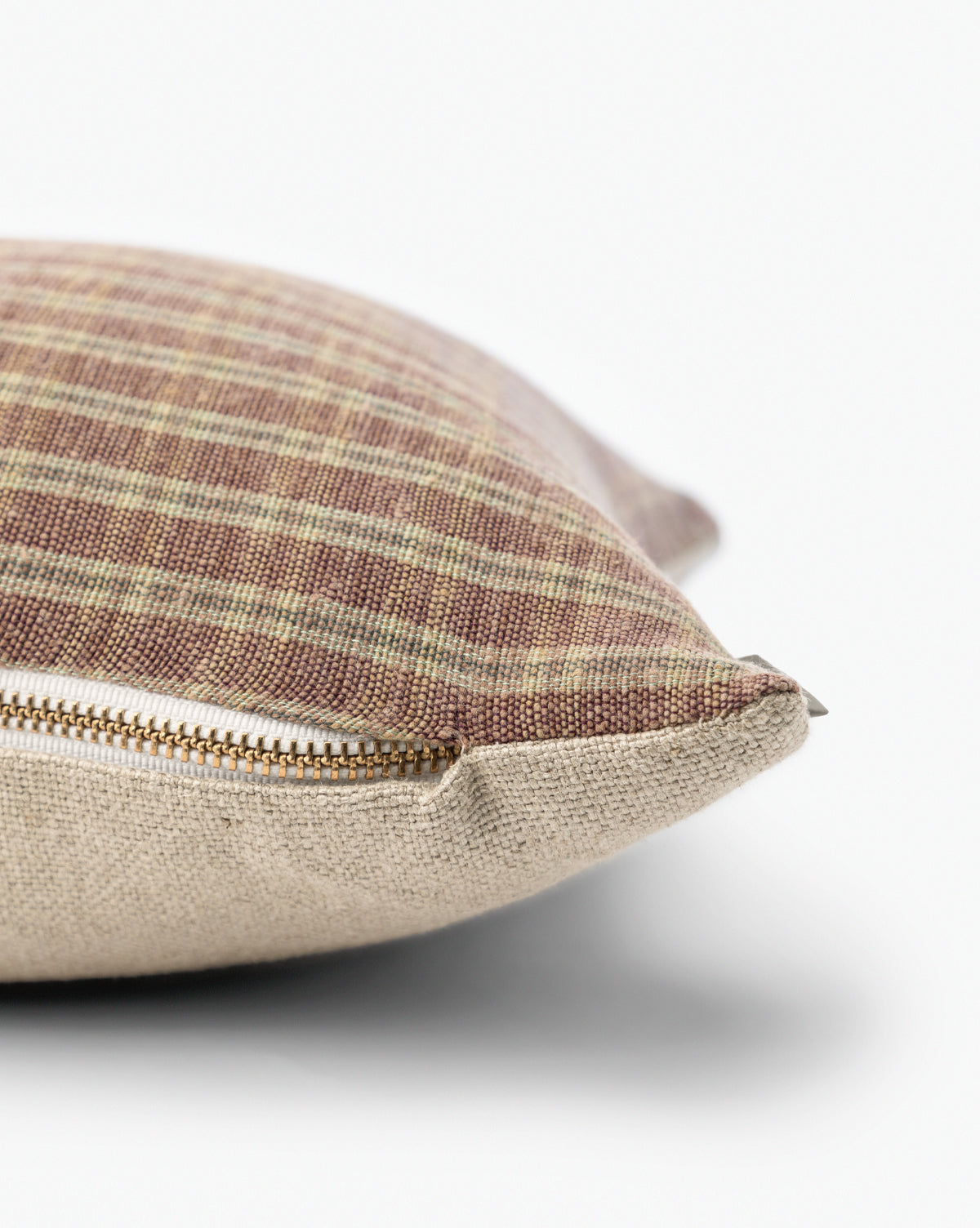 Vintage Deep Red Plaid Pillow Cover