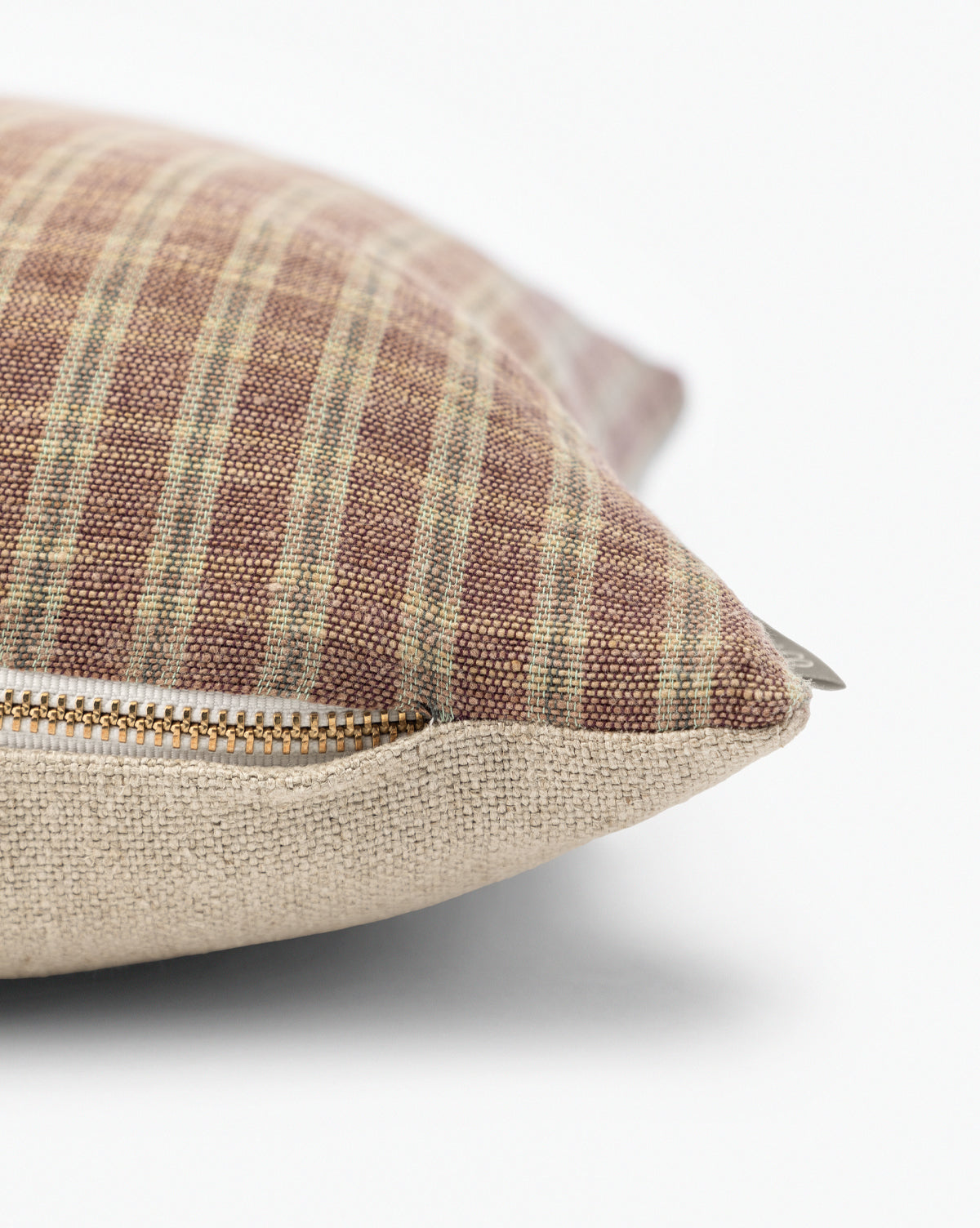 Vintage Deep Red Plaid Pillow Cover