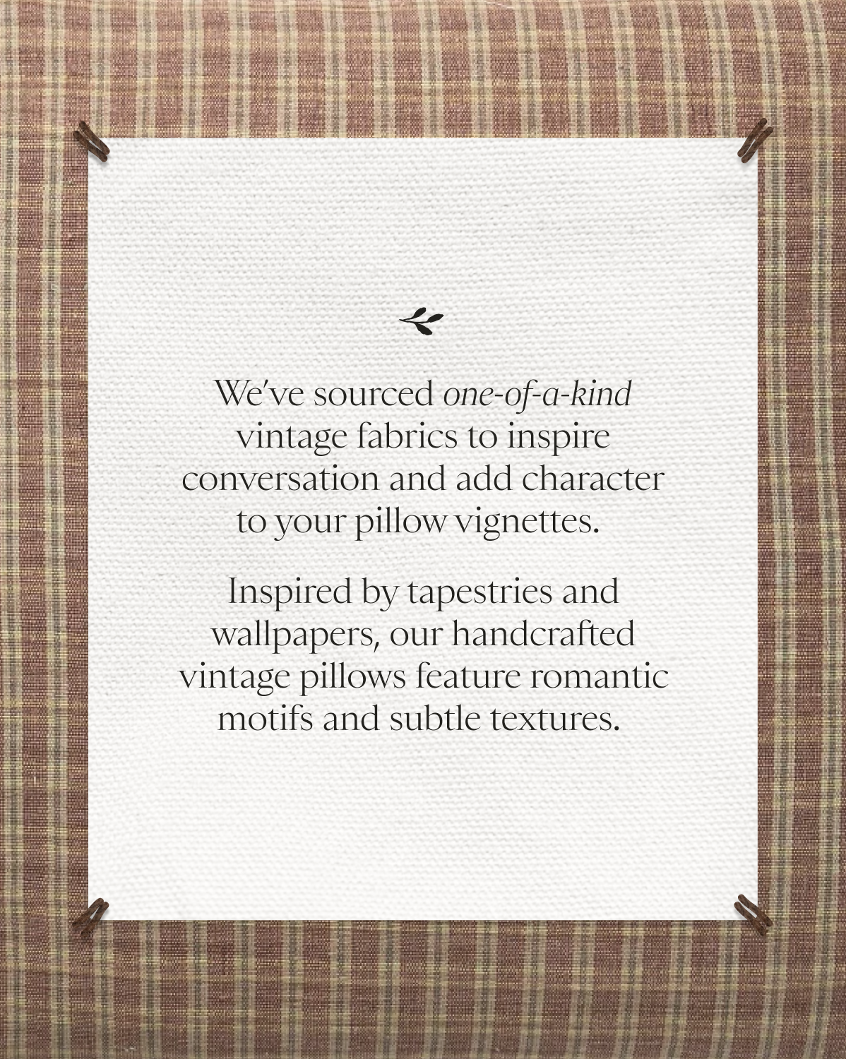 Vintage Deep Red Plaid Pillow Cover