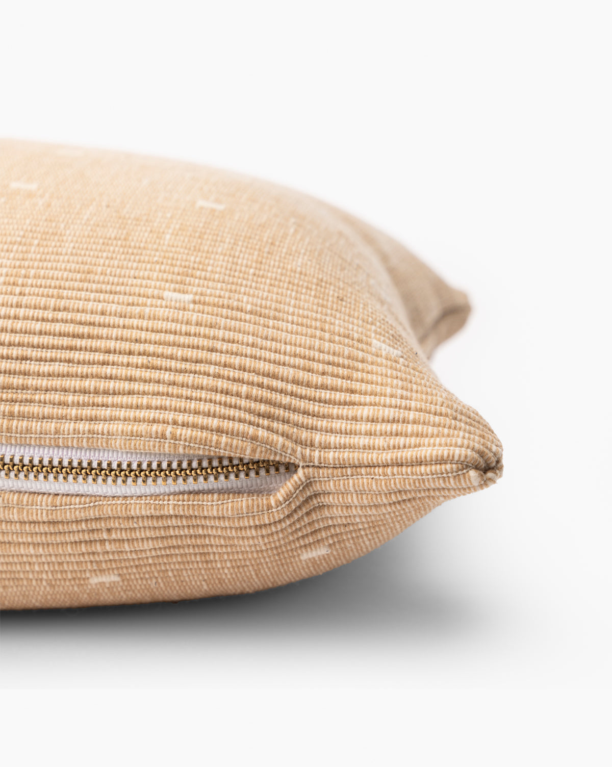 Vintage Khaki & White Pillow Cover