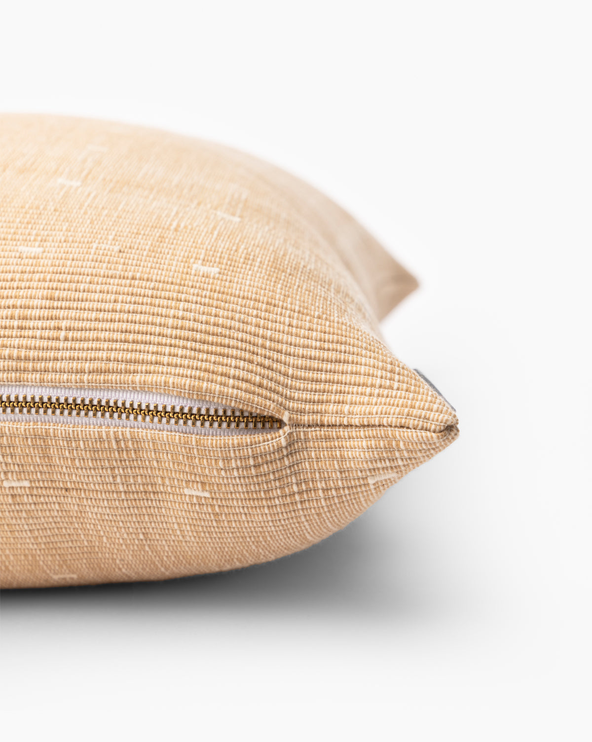 Vintage Khaki & White Pillow Cover