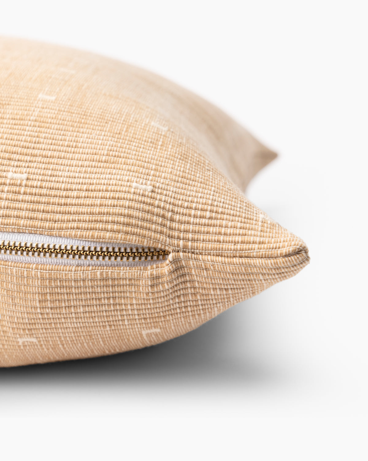 Vintage Khaki & White Pillow Cover