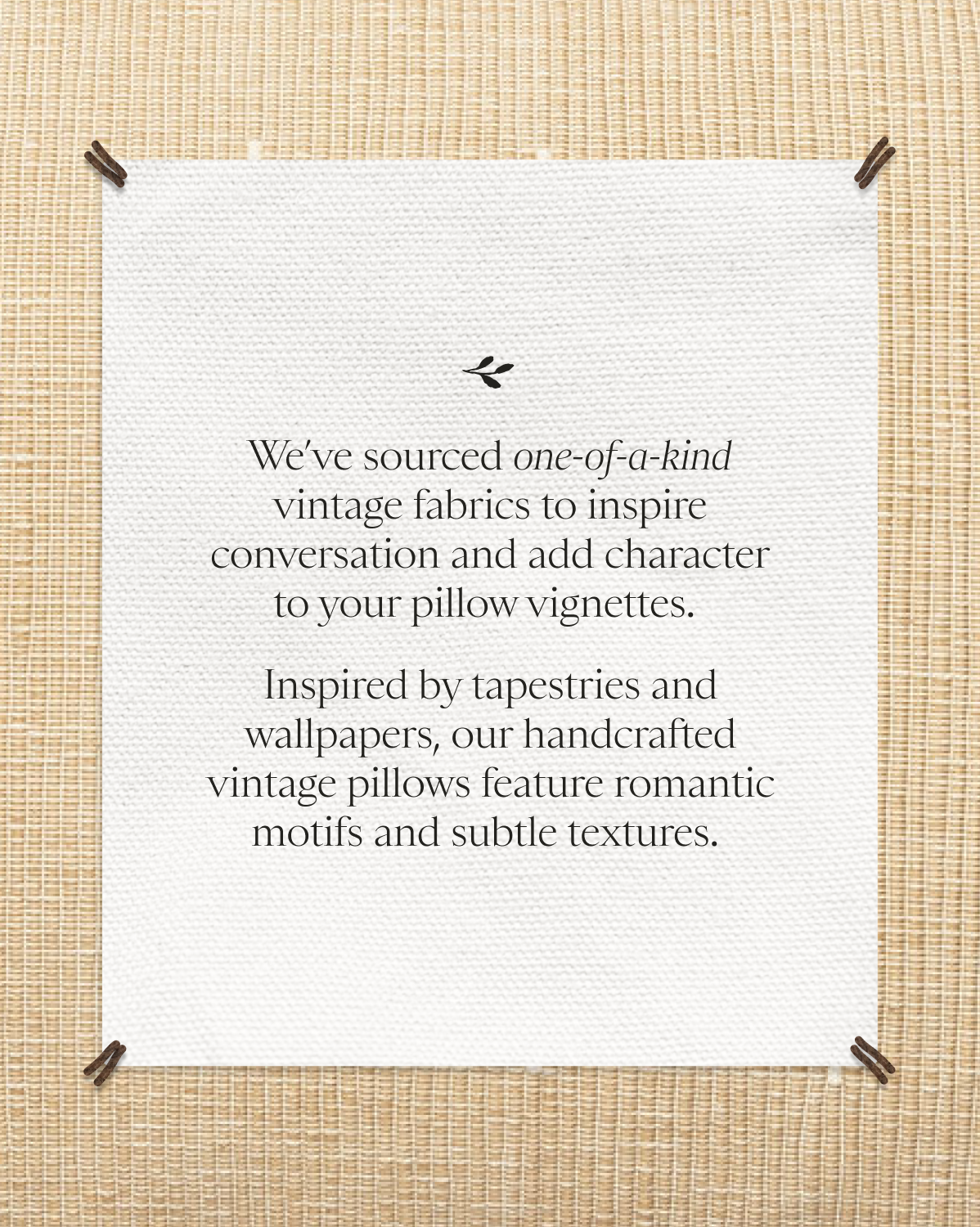 Vintage Khaki & White Pillow Cover