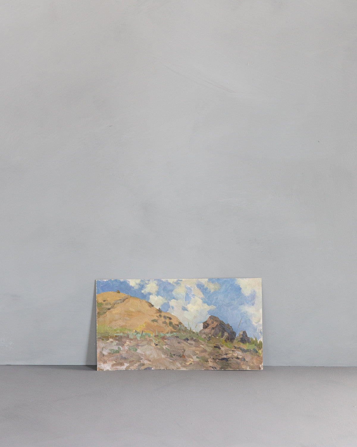 Vintage Sunny Hillside Painting