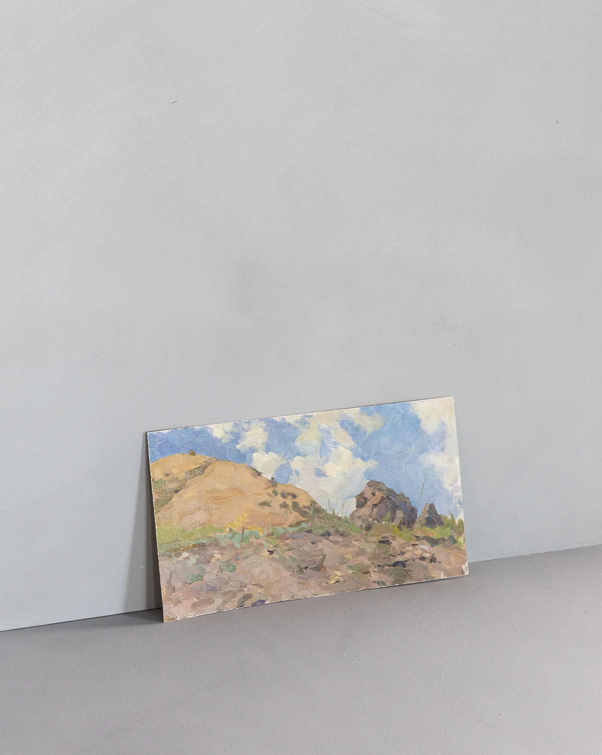 Vintage Sunny Hillside Painting