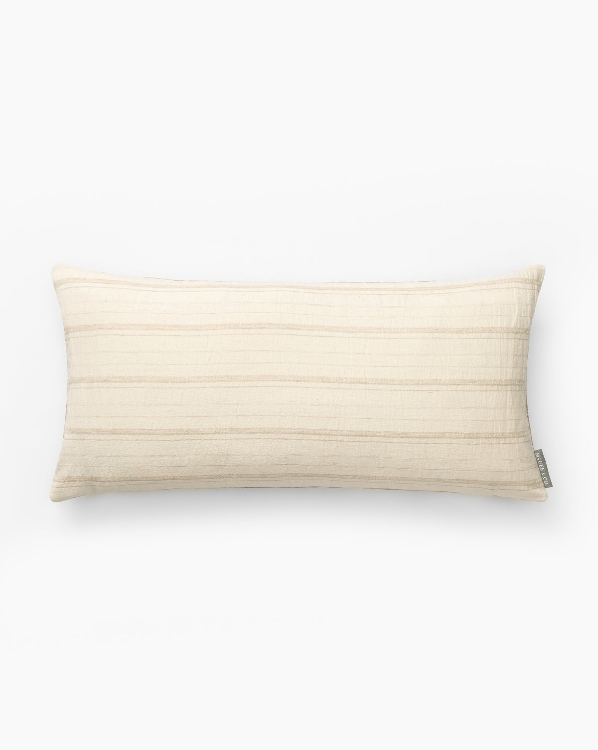 Vintage Beige & White Cream Textured Stripe Pillow Cover