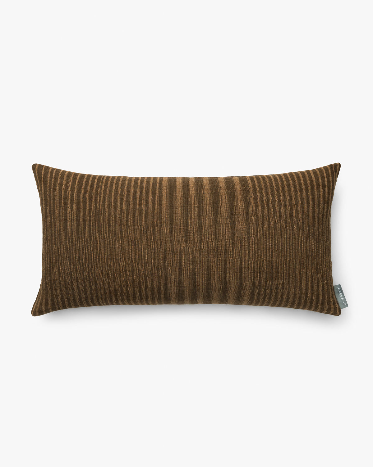 Vintage Brown on Brown Stripe Pillow Cover