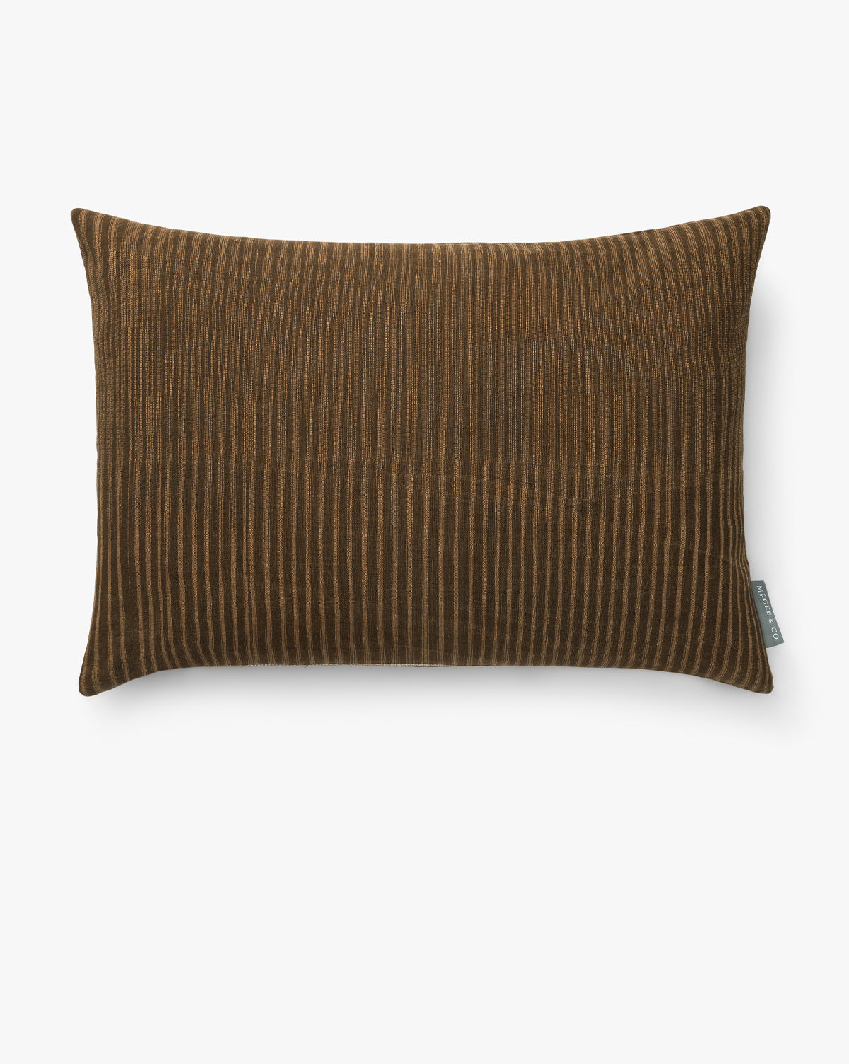 Vintage Brown on Brown Stripe Pillow Cover
