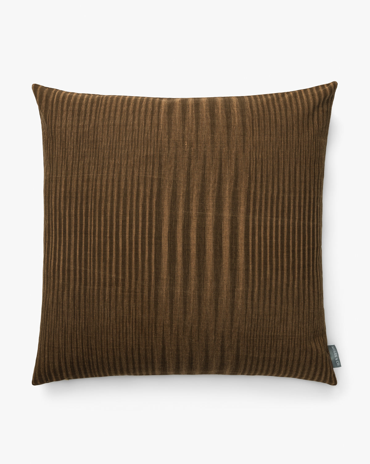 Vintage Brown on Brown Stripe Pillow Cover