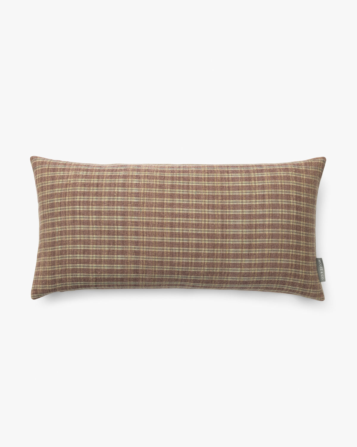 Vintage Deep Red Plaid Pillow Cover