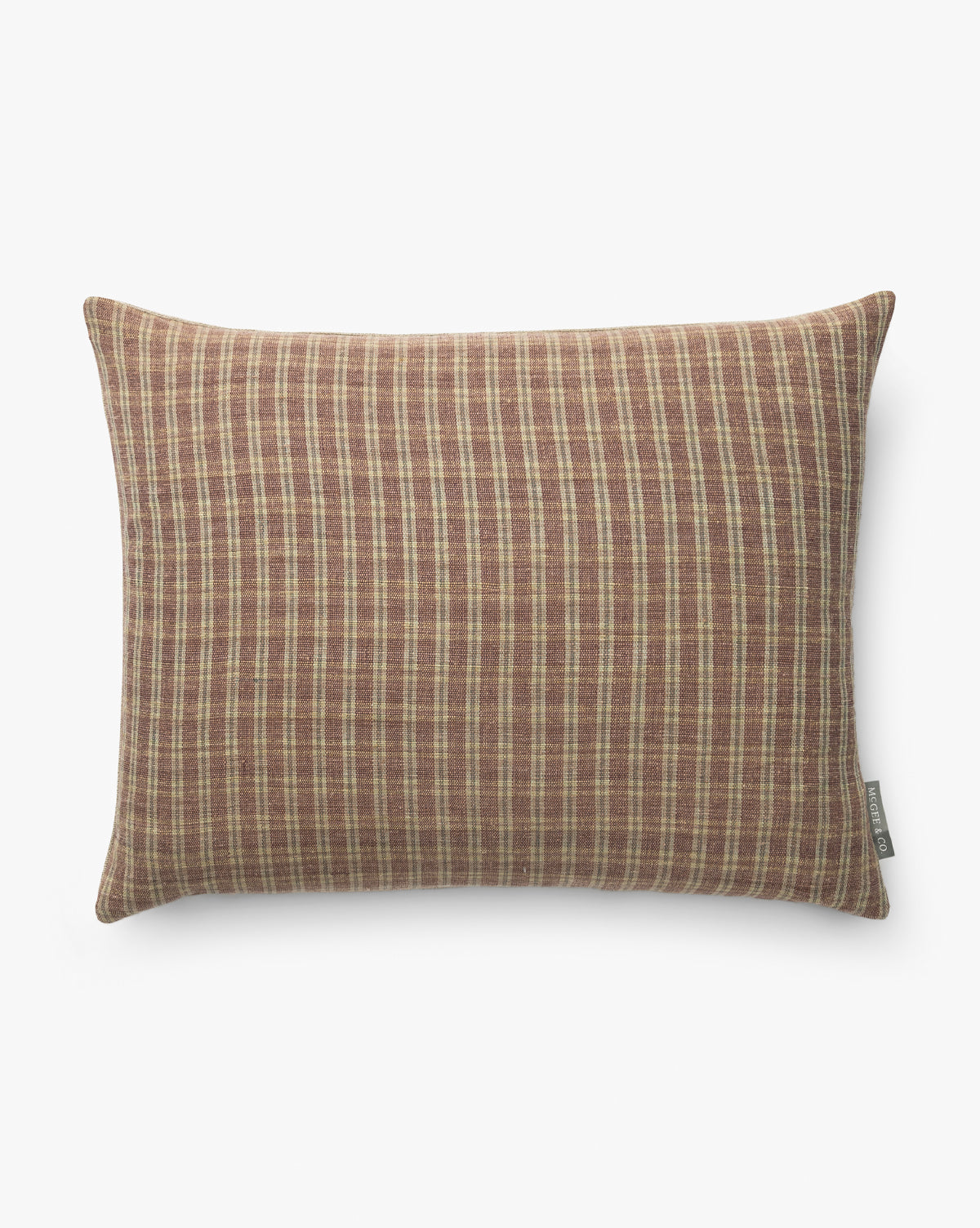 Vintage Deep Red Plaid Pillow Cover