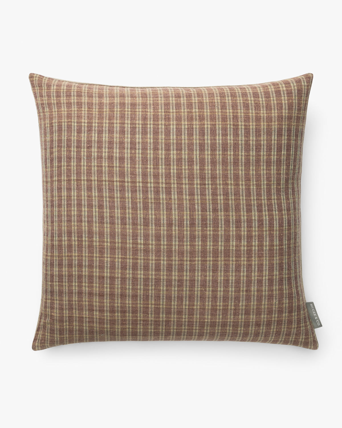 Vintage Deep Red Plaid Pillow Cover