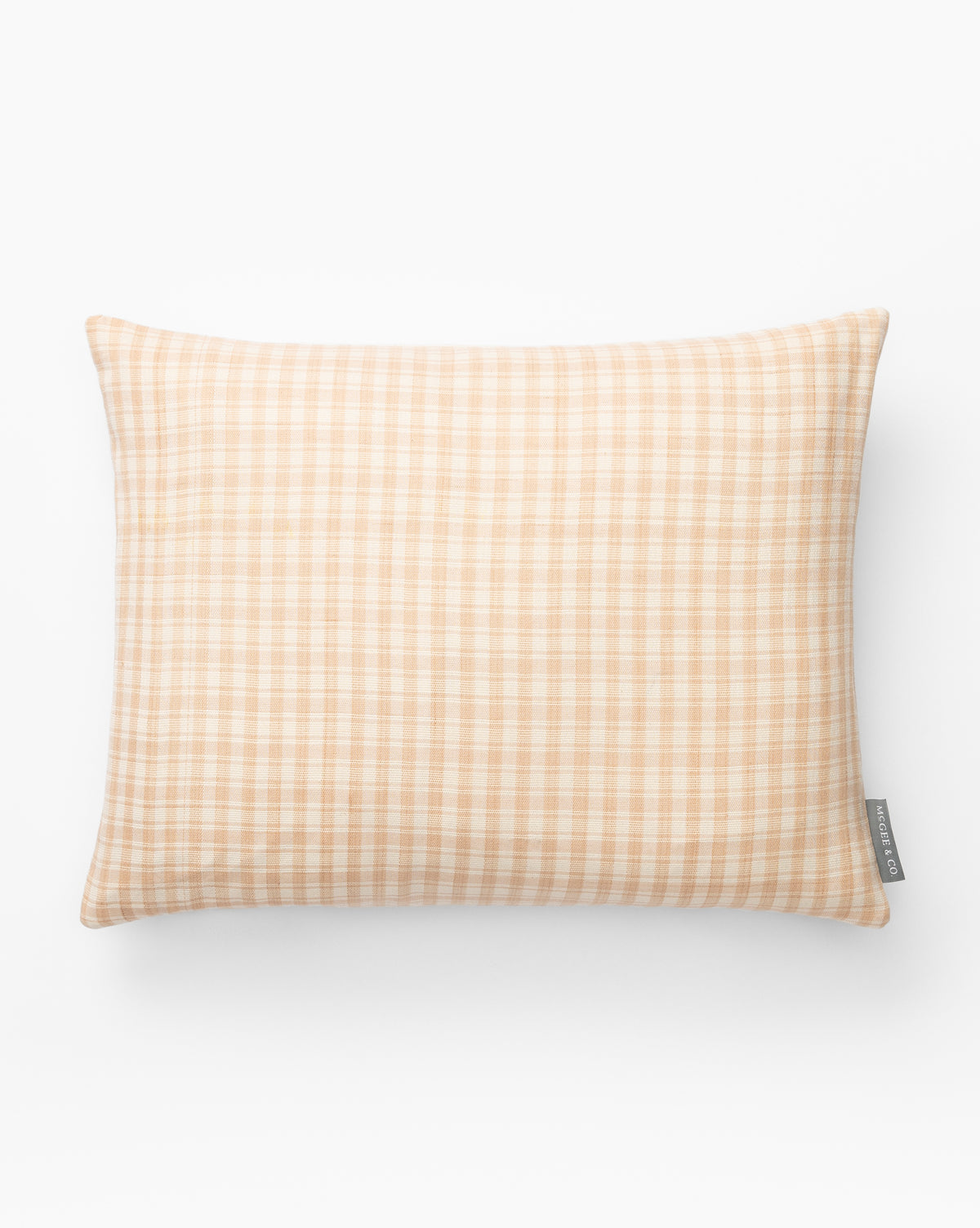 Vintage Light Pink & White Plaid Pillow Cover