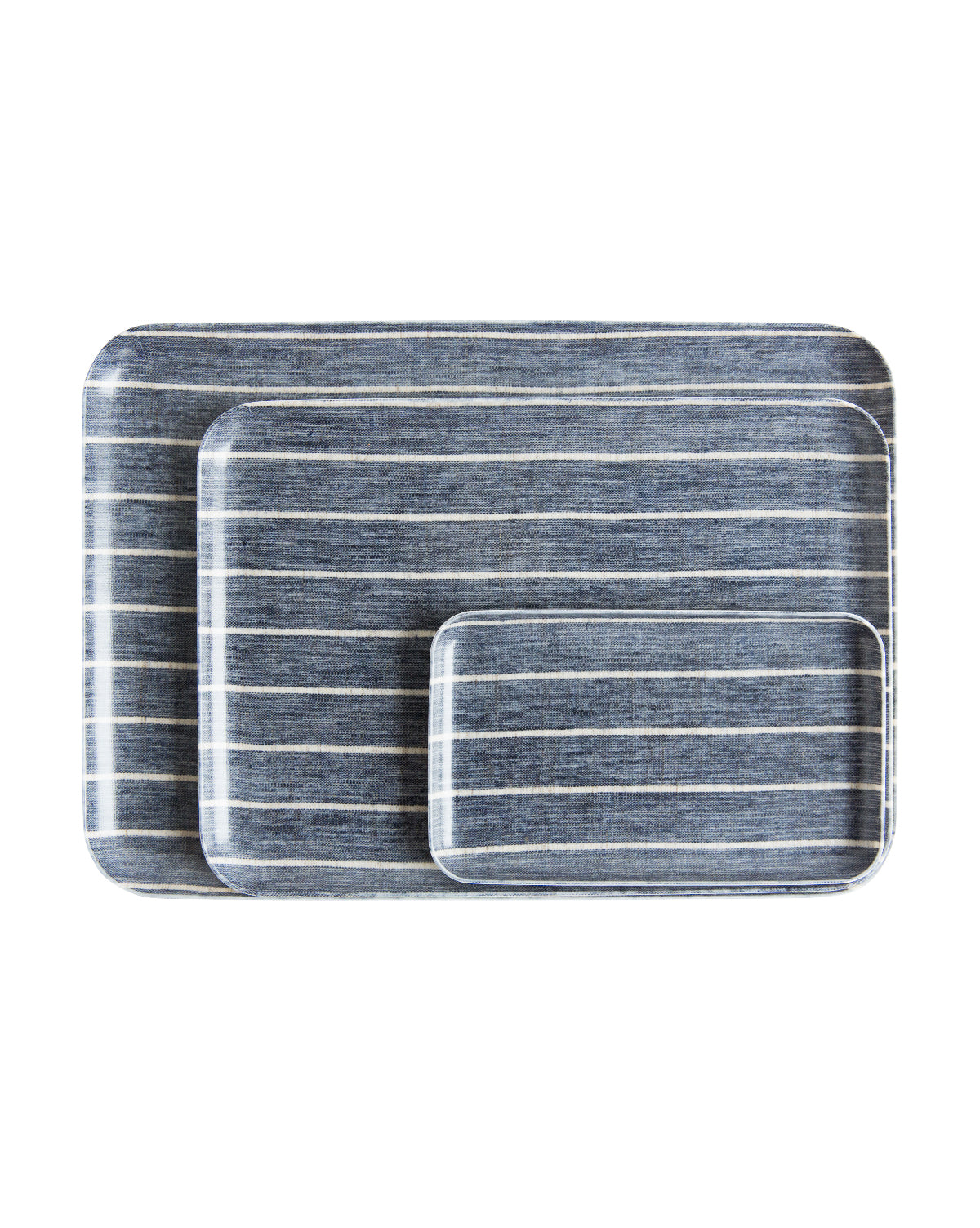 Wide Stripe Linen Tray