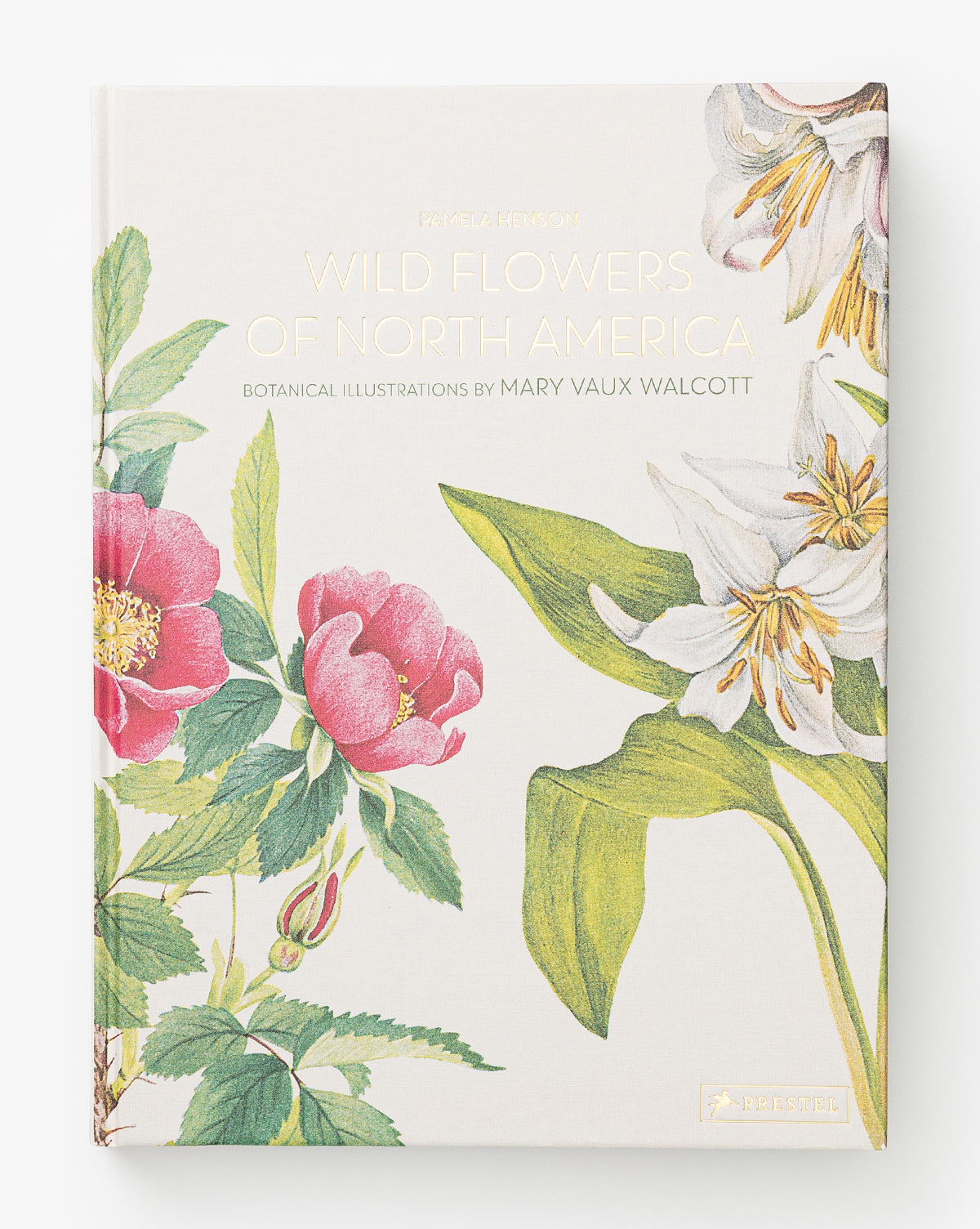 Wild Flowers of North America is a book by Mary Vaux Walcott, featuring exquisite watercolors on the cover depicting a pink wild rose and white lilies.