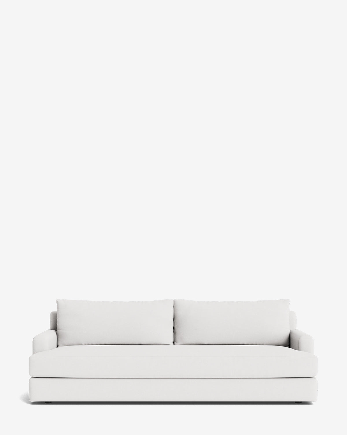 The Winthrop Sofa 90 features a modern, minimalist design with clean lines and two large back cushions, blending style and comfort effortlessly against a plain white background, by McGee & Co.