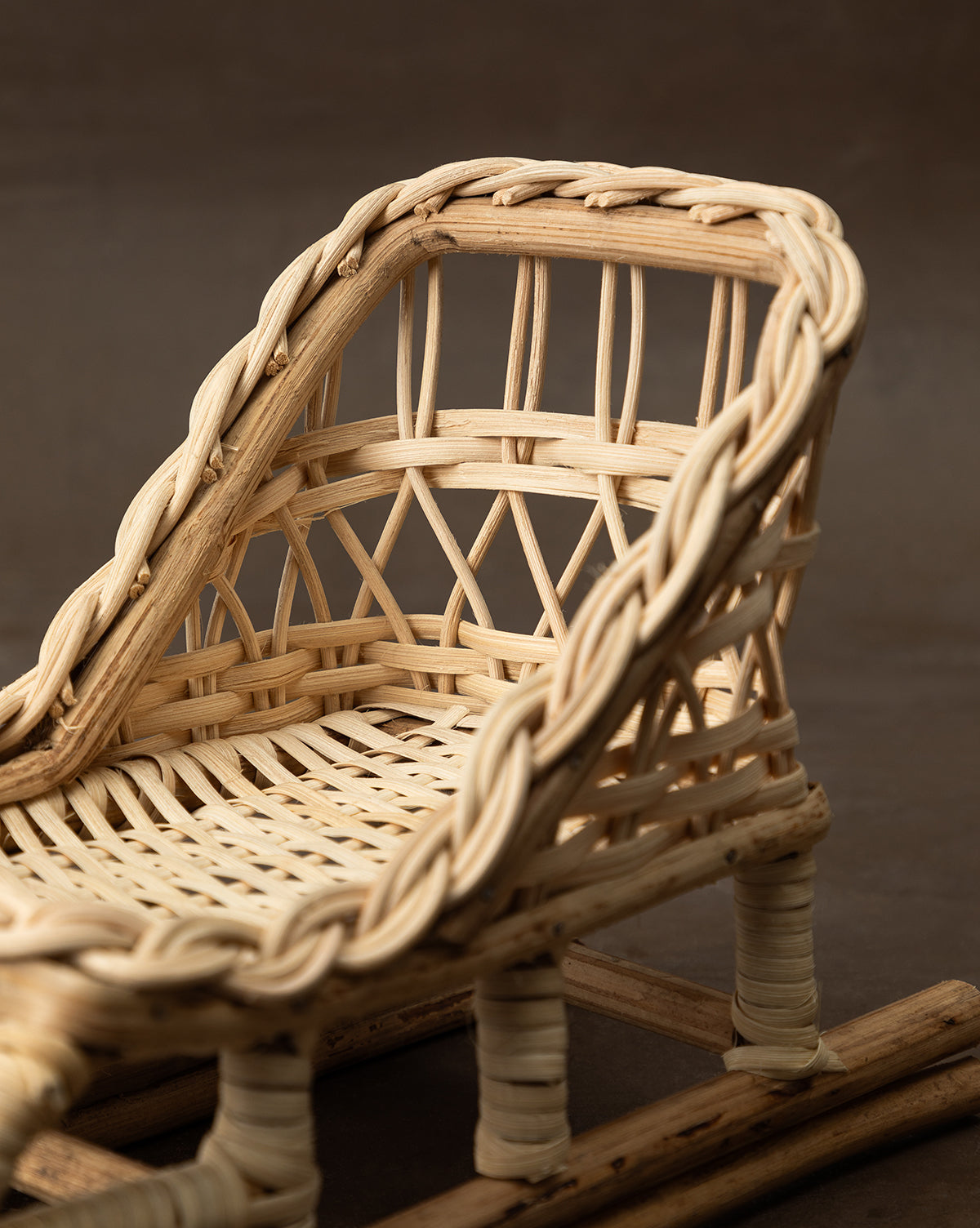 Woven Rattan Sleigh