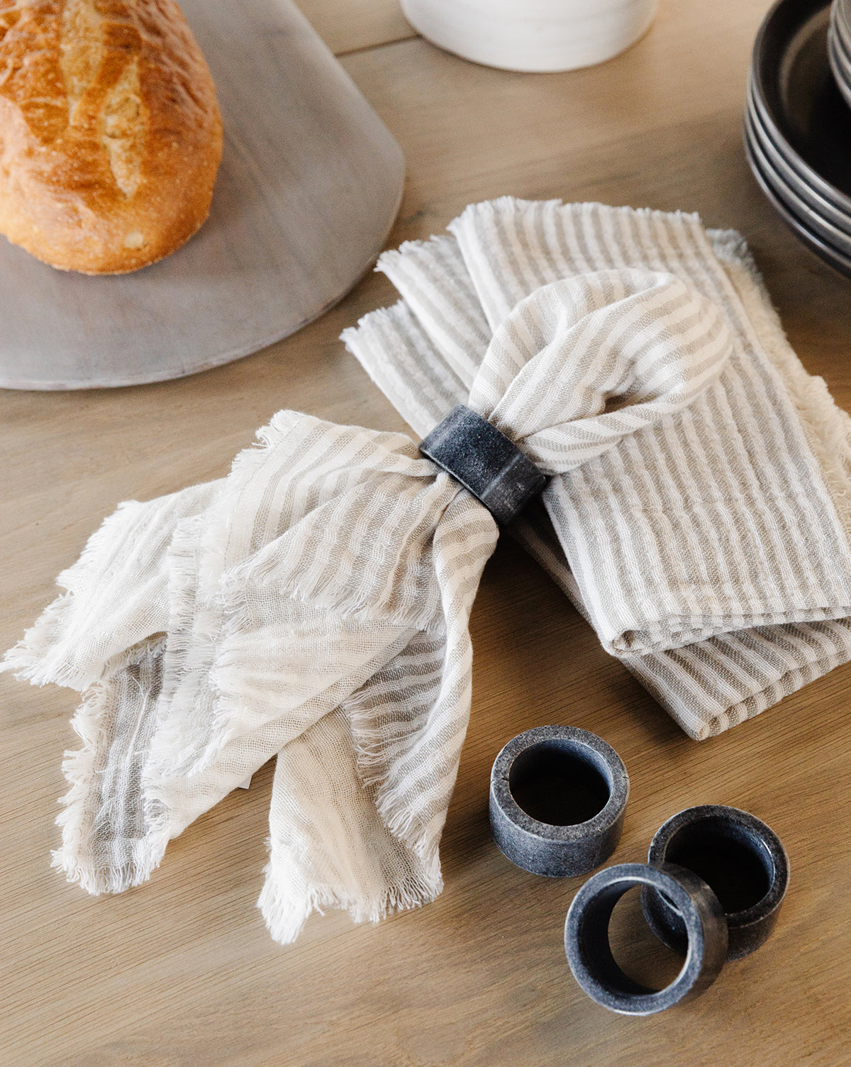 Striped Fringe Napkins