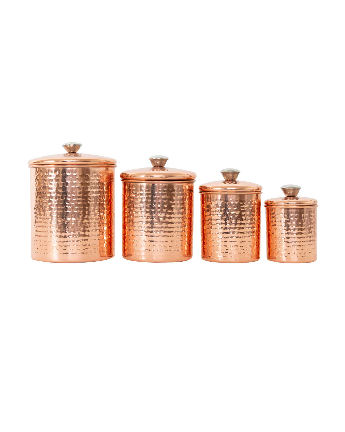 Hammered Copper Canisters