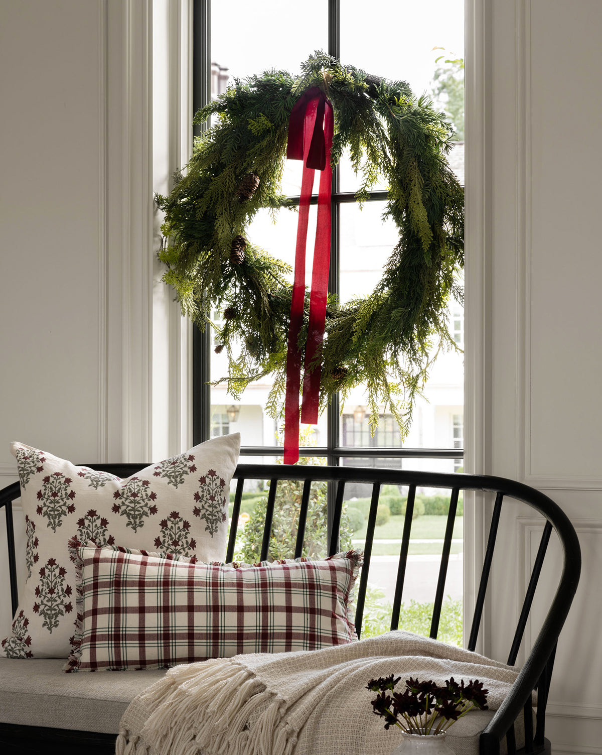 Faux Cedar & Pinecone Wreath