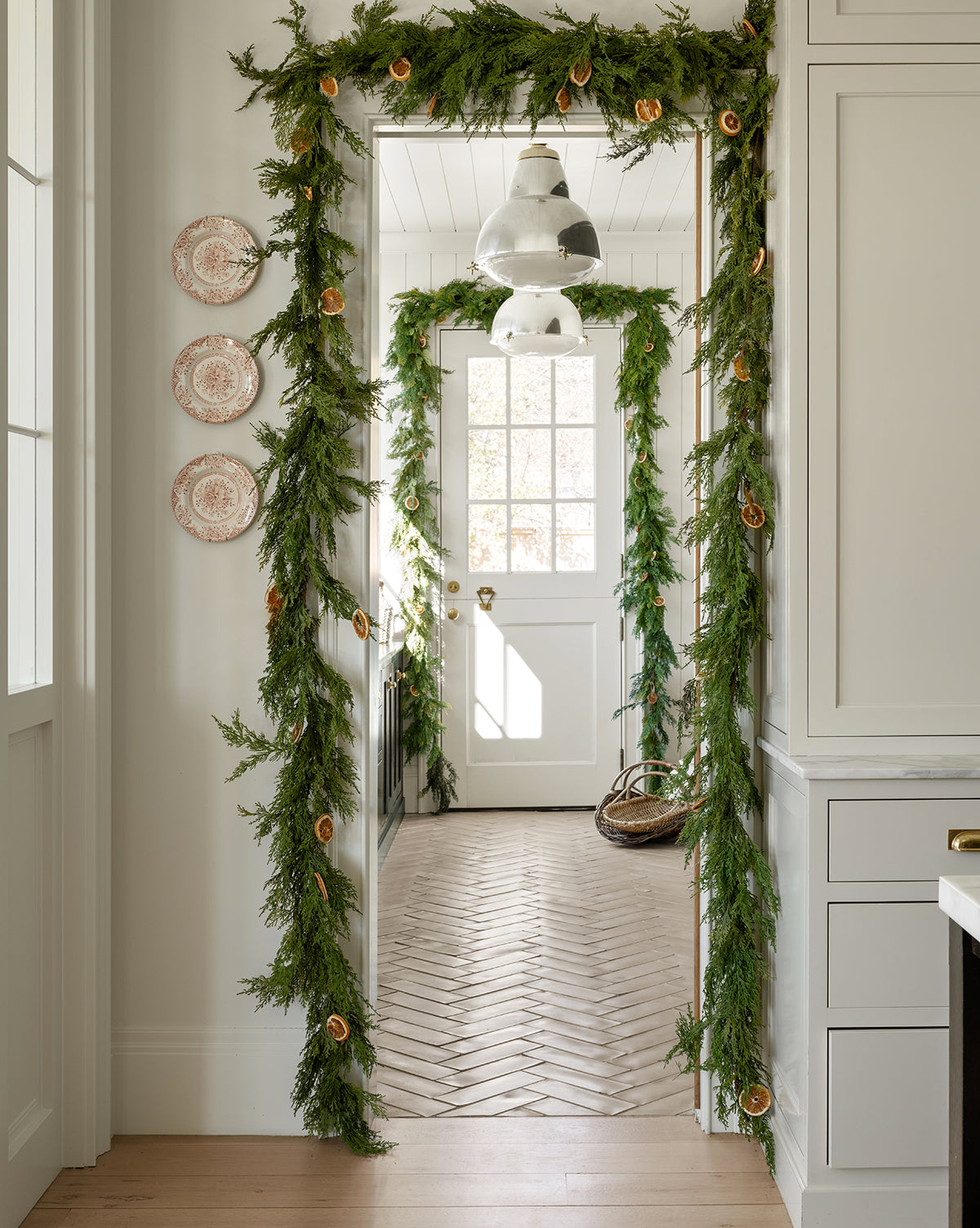 6' Faux Winter Evergreen Garland