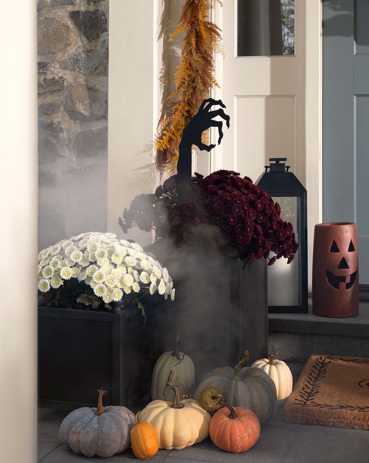 Terracotta Jack-O Lantern Hurricane