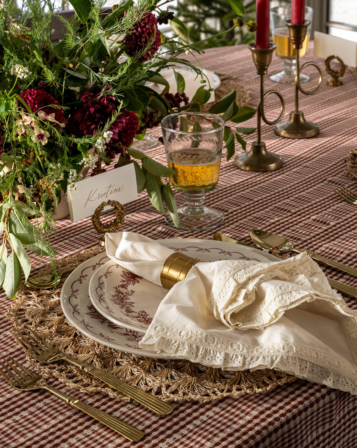 Spencer Gingham Tablecloth