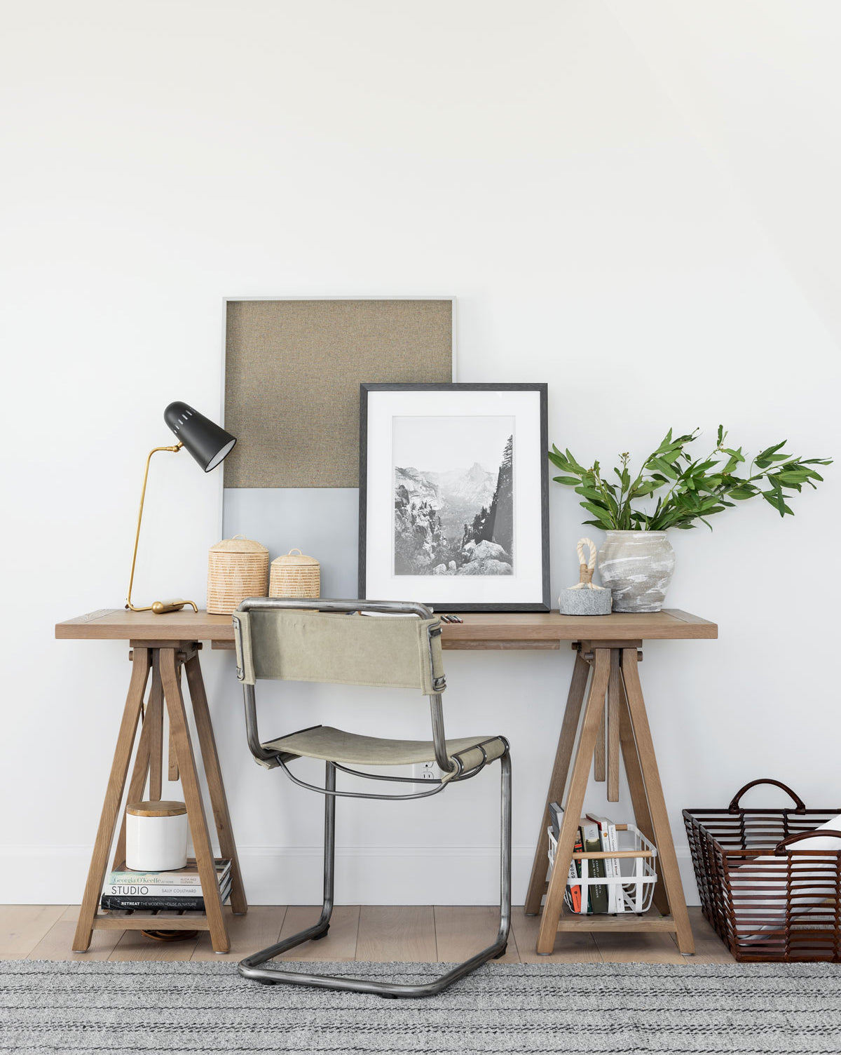 Cigar Leather Basket