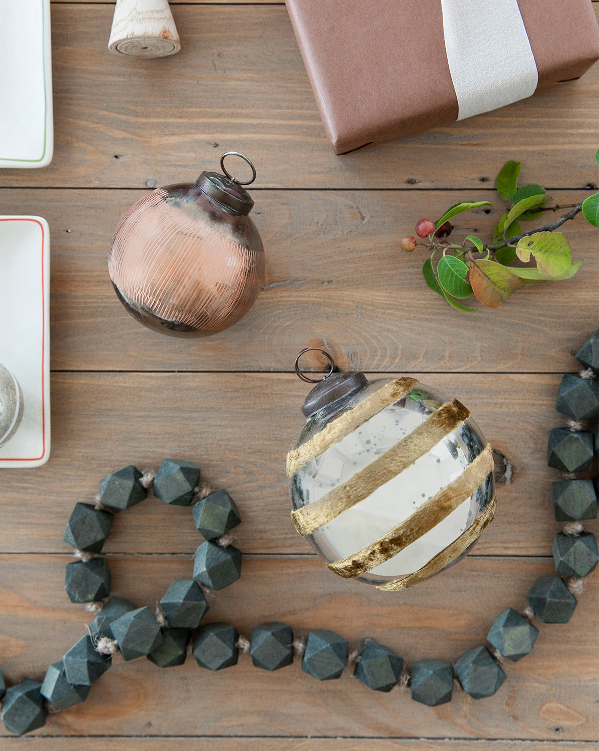 Velvet Striped Ornament