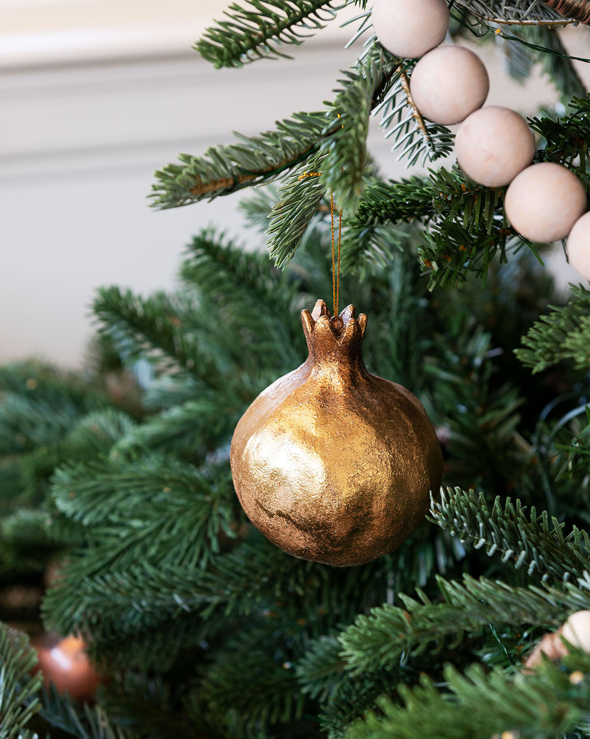 Gold Pear Ornament