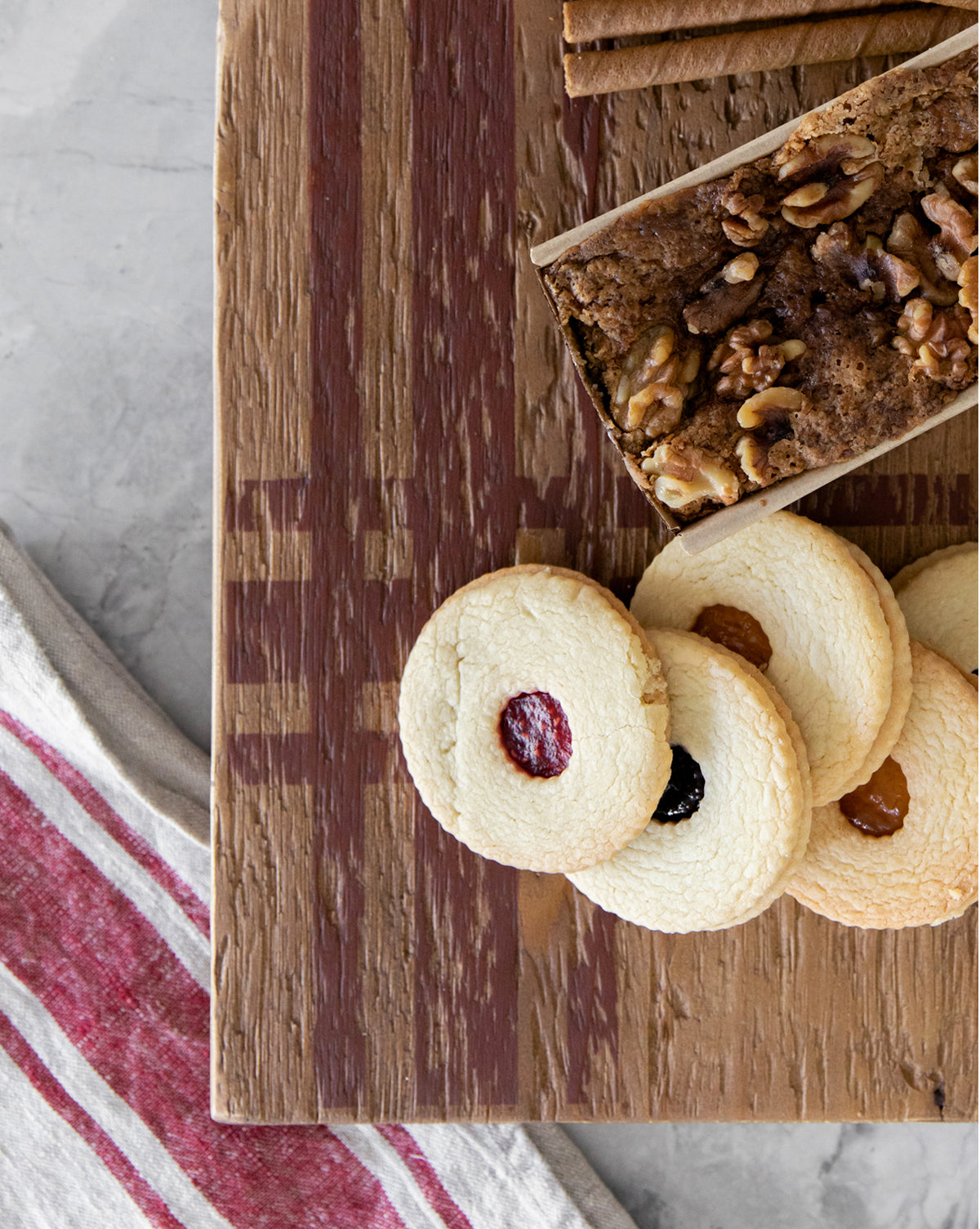 Red Plaid Charcuterie Board