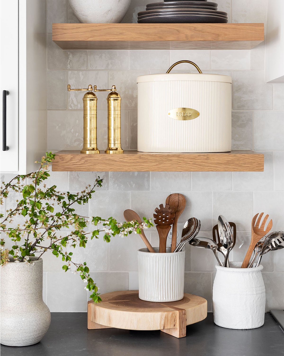 Brass Detailed Metal Bread Box