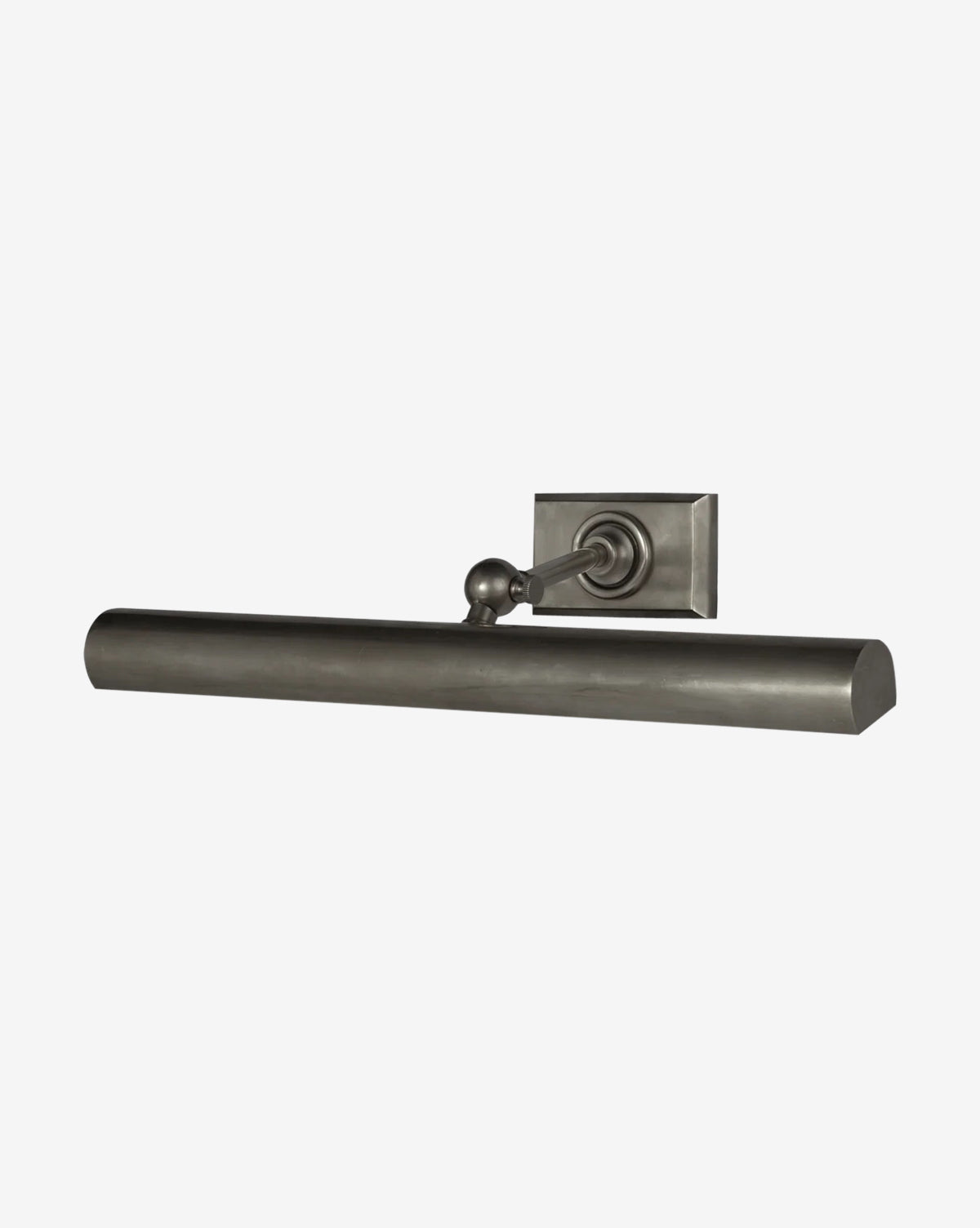 The 18 Cabinet Makers Picture Light by Visual Comfort & Co. Signature features a rectangular backplate and cylindrical metallic shade, ideal for highlighting art, as shown against a white background. McGee & Co.