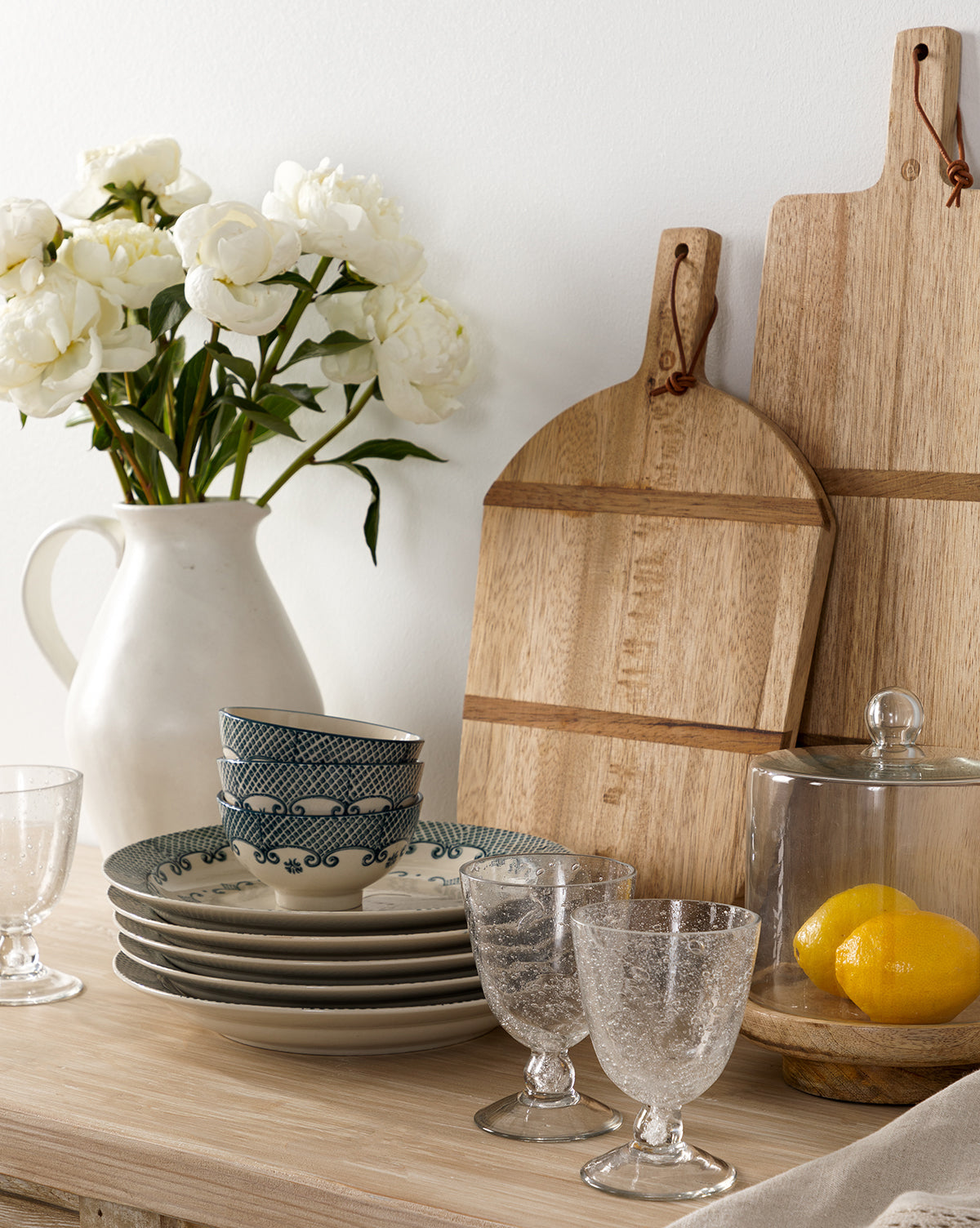 Glass Cloche with Wooden Base