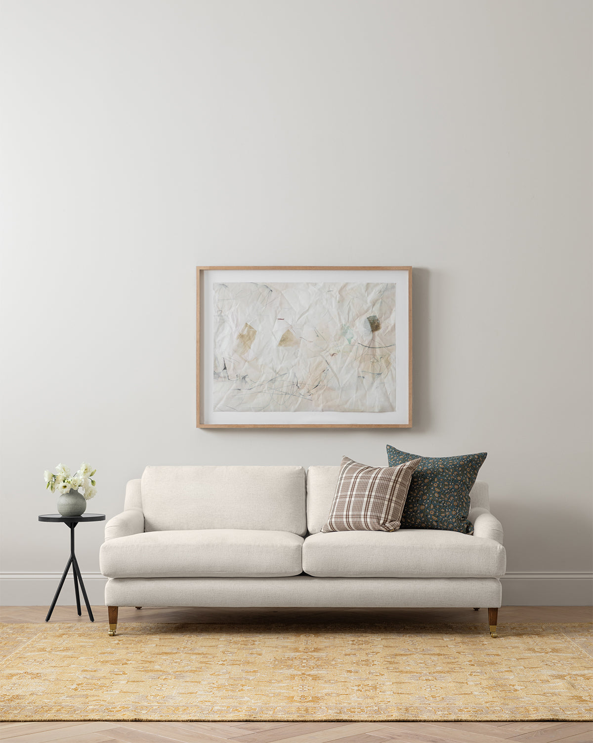 Lucille English Roll Arm Sofa 91"