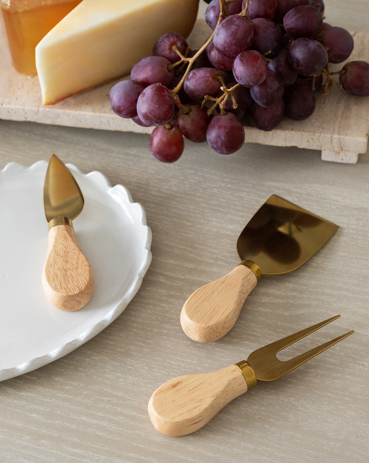 Wooden Handled Cheese Utensils
