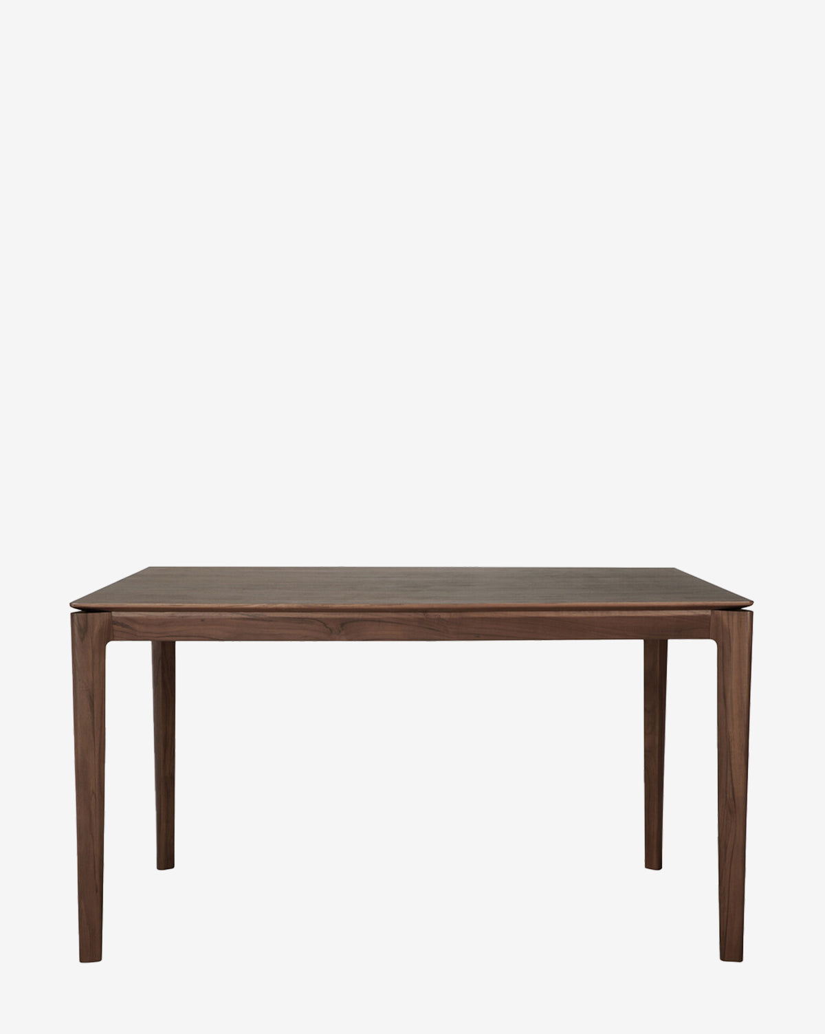 The Alec Dining Table features sturdy rectangular wood construction with a dark brown finish, four straight legs, and a smooth surface—perfect for any dining room setting against a plain white background by McGee & Co.