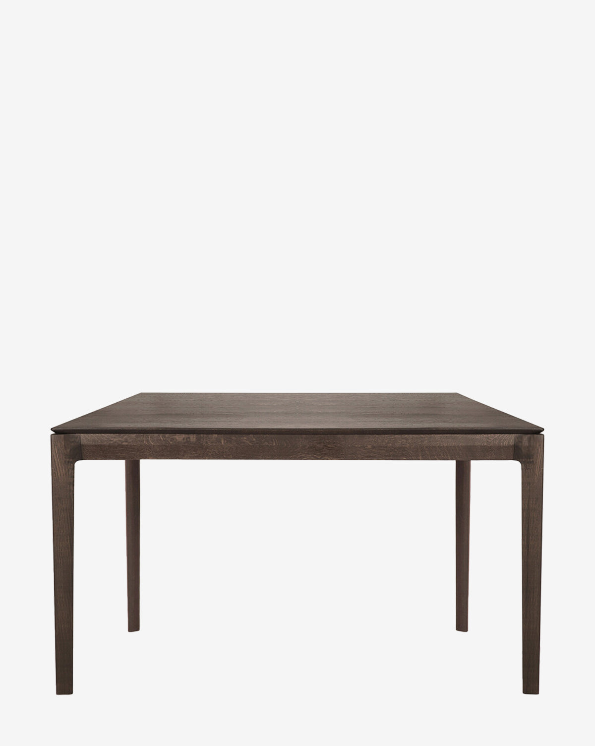 The Alec Dining Table features a dark brown wooden rectangular design with four straight legs and sturdy construction, displayed on a white background by McGee & Co.